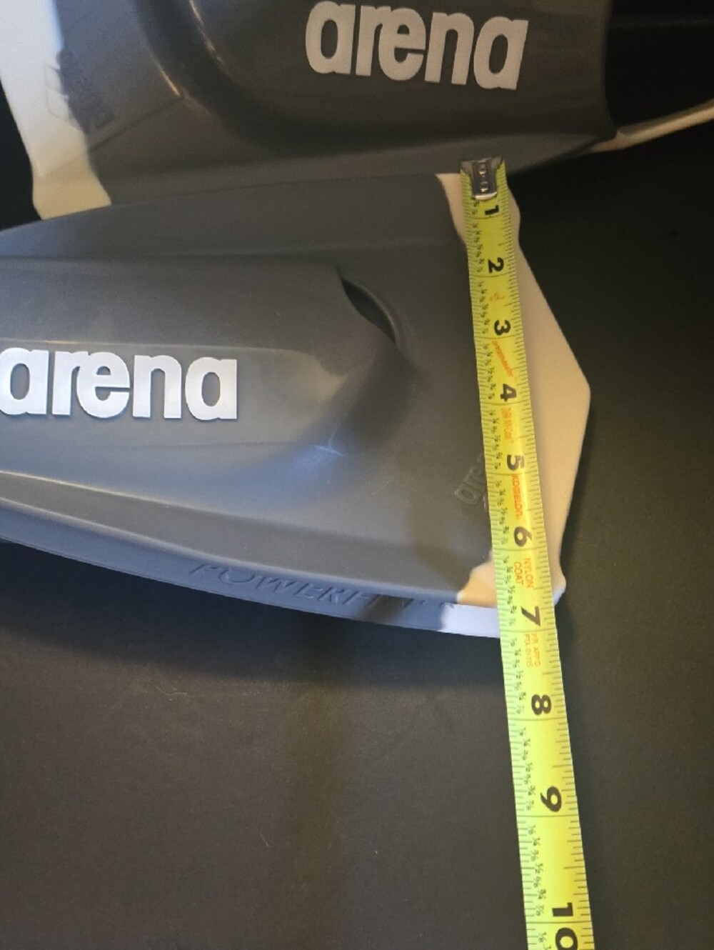 Arena Limited Edition Men's Short Training Swim Fins - Gray/White - Picture 13 of 16